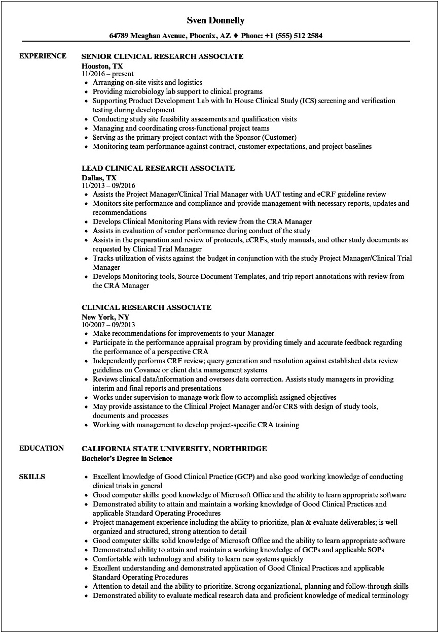 Good Associate To In House Resume