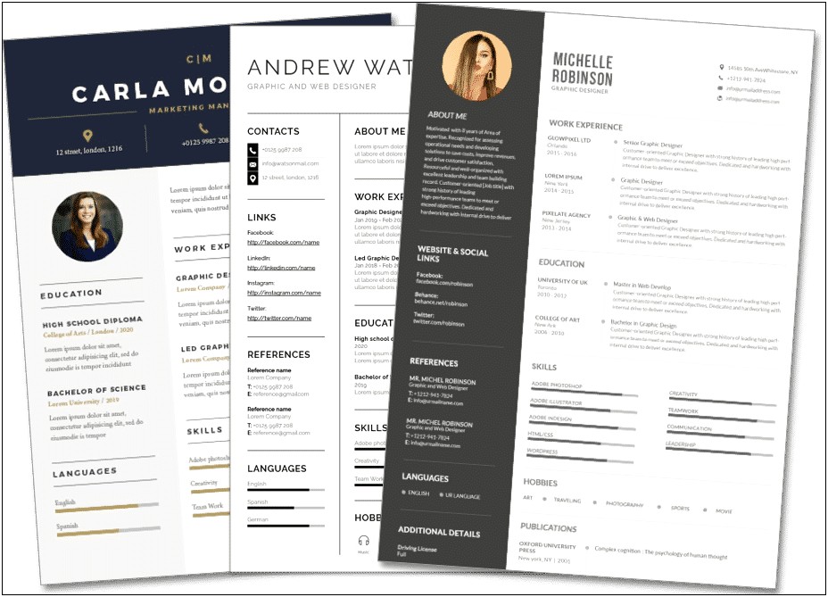 Good Examples Of Resumes For Media