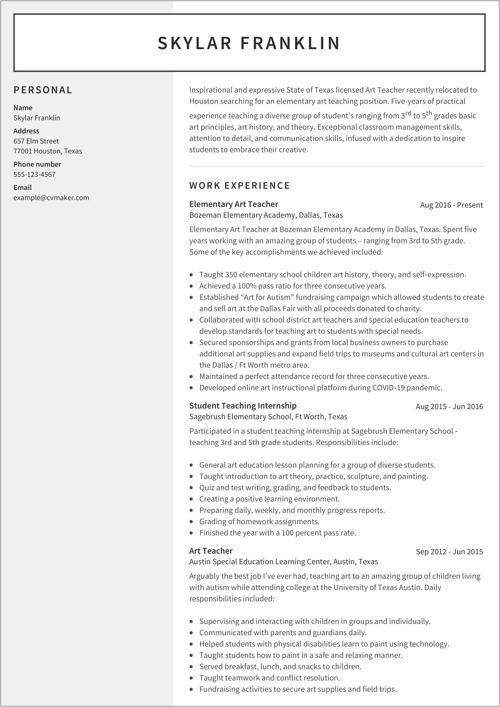 Good Management Skills For Resume Examples