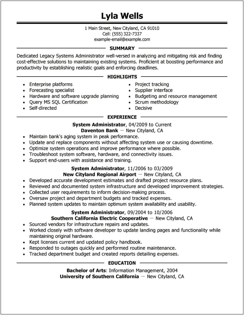 Good Objective For Resume For Admin Job