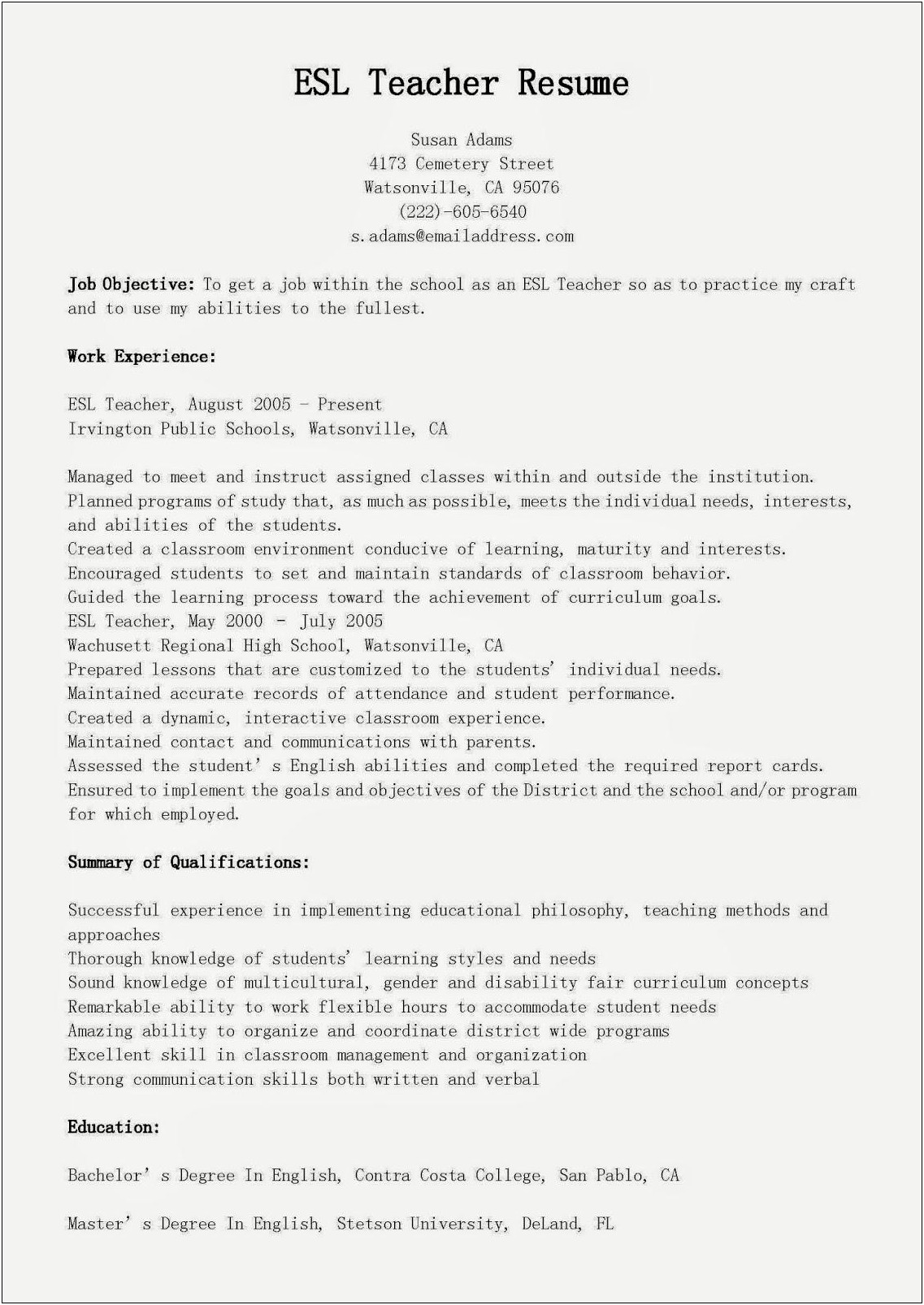 Good Resume Formats For College Dropouts