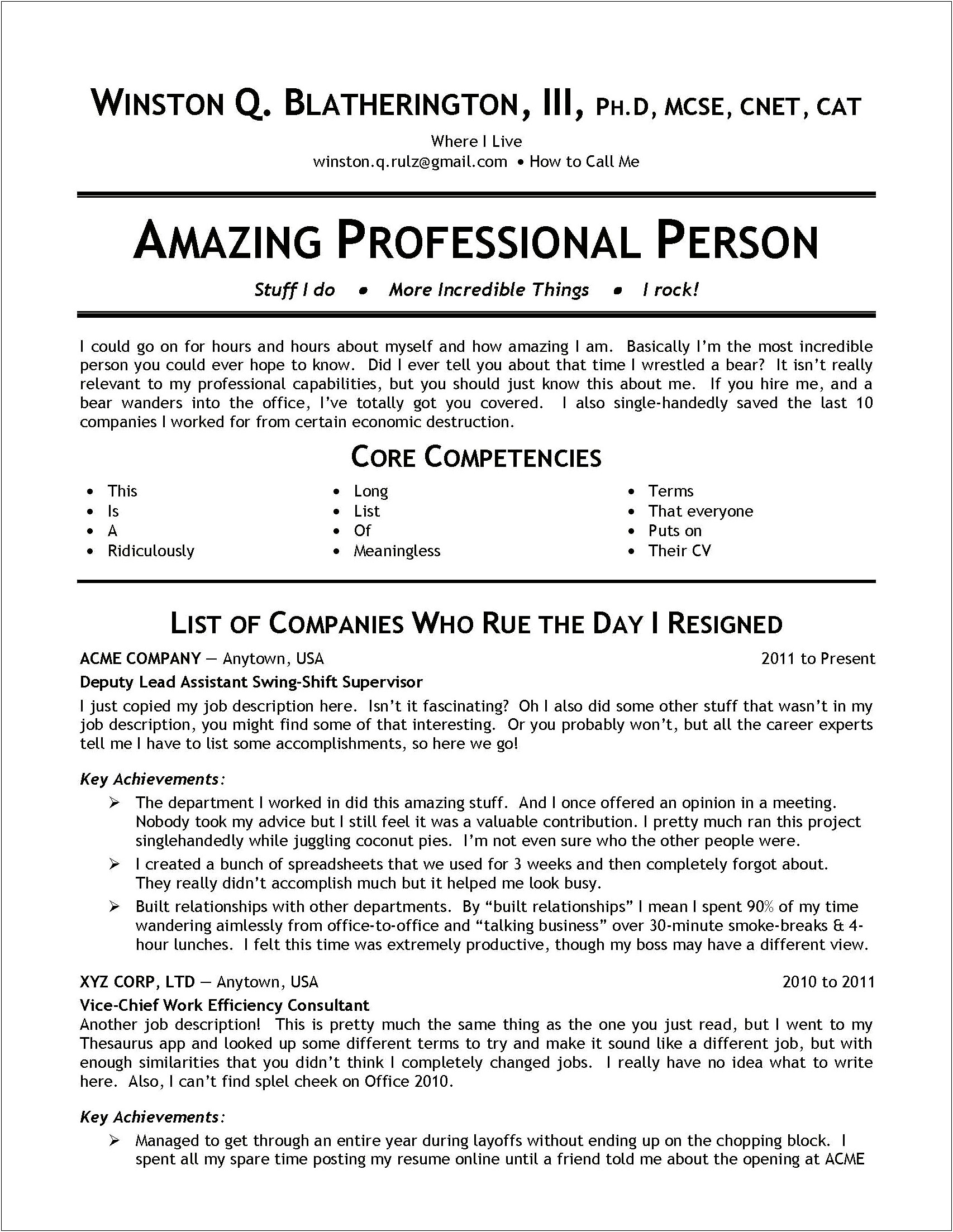 Good Skills And Qualifications For Resume