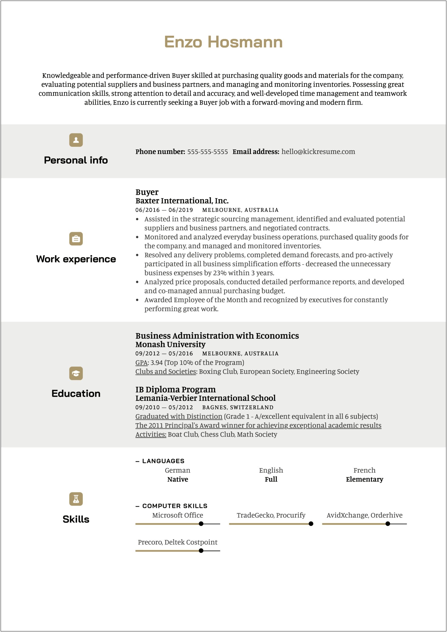 Good Skills For Resume For Buyer