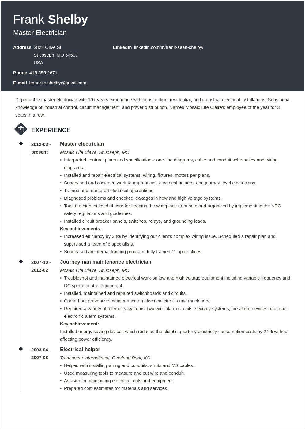 Good Substitutions For Handled On A Resume