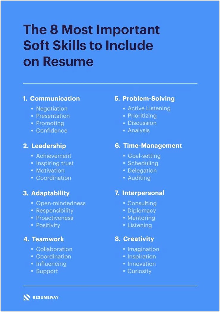 Good Things To Put On A Resume Skills