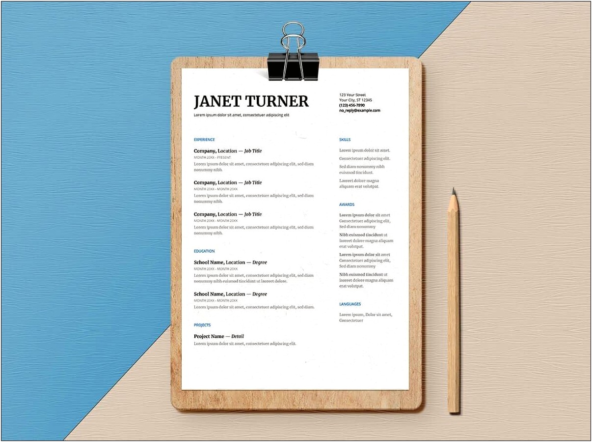 Google Doc Resume Template Free Graphic Design