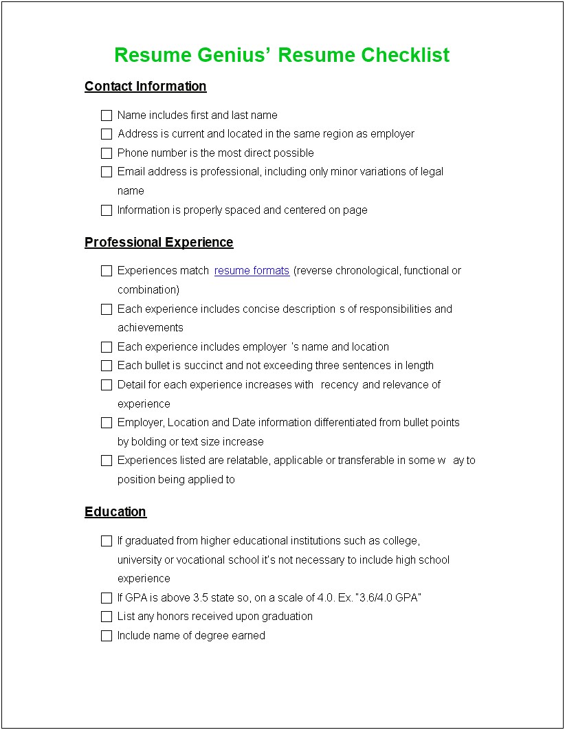 Google Docs Resume Template Site Resumegenius.com