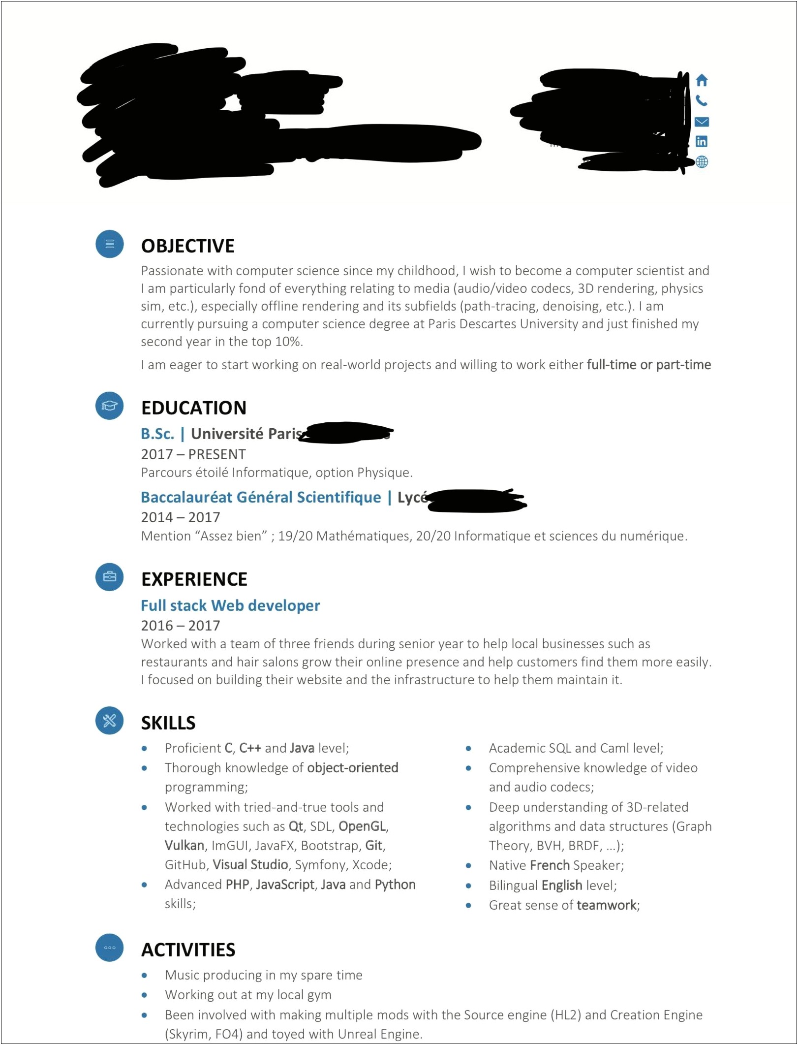 Graduated 9 Years Ago Experience Resume