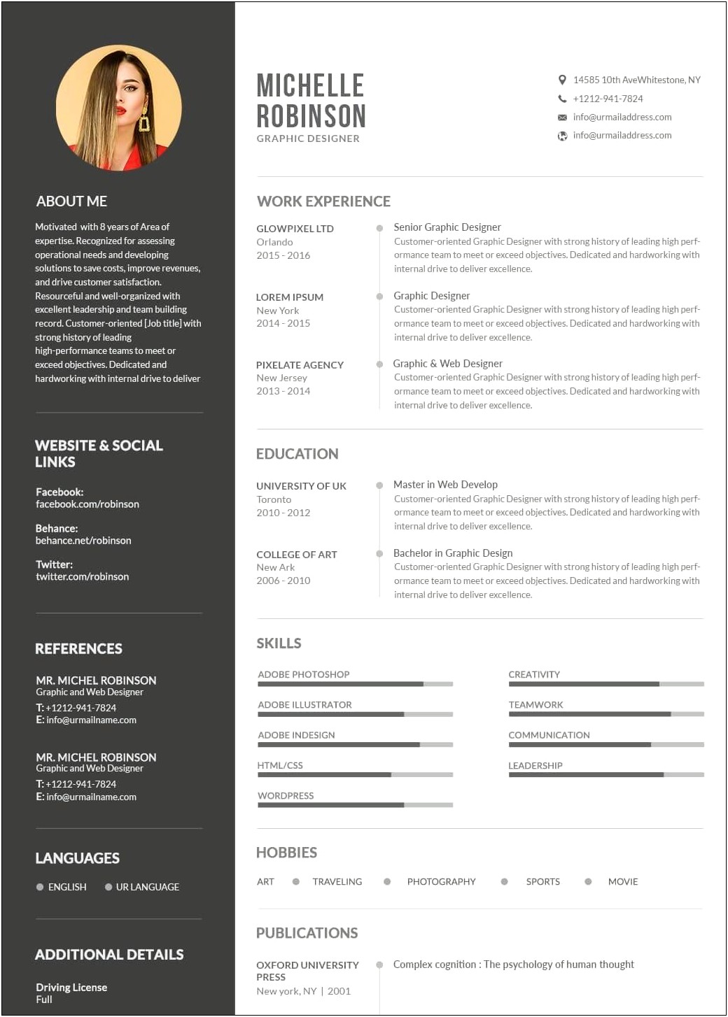 Graphic Design Cover Letter And Resume Ideas