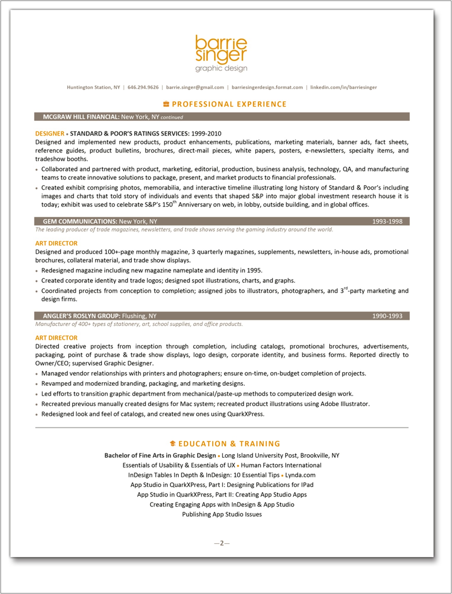 Graphic Design Director Job Description Resume