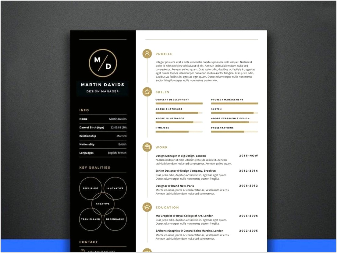 Graphic Design Resume Template Download Free