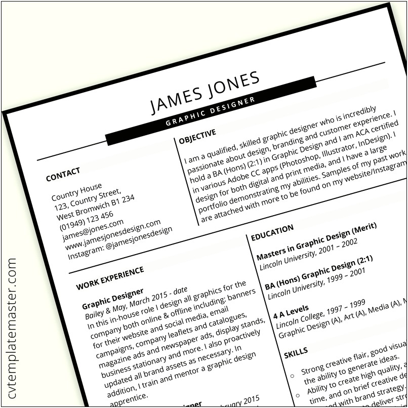 Graphic Designer Job Duties For Resume