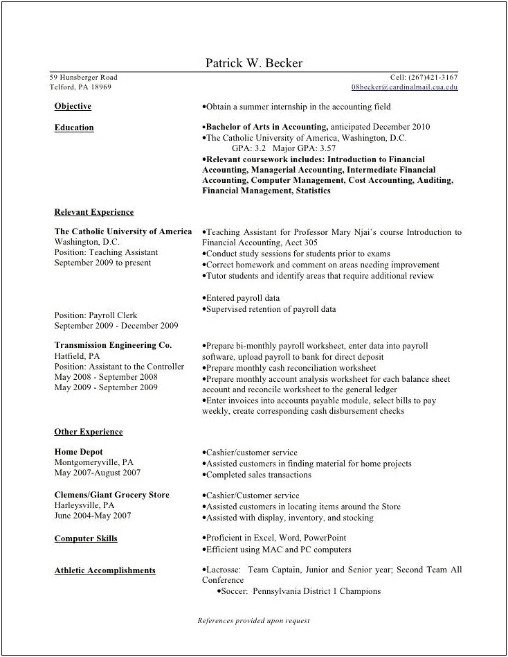 Grocery Store Job Description For Resume