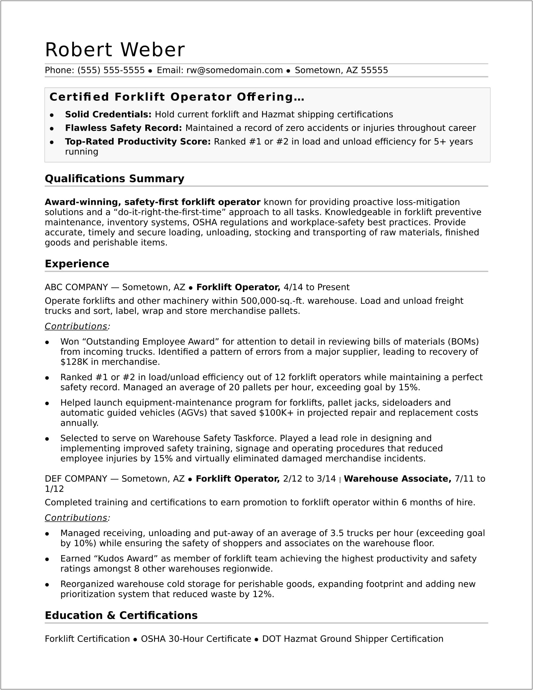 Hazmat Tanker Driver Job Description Resume