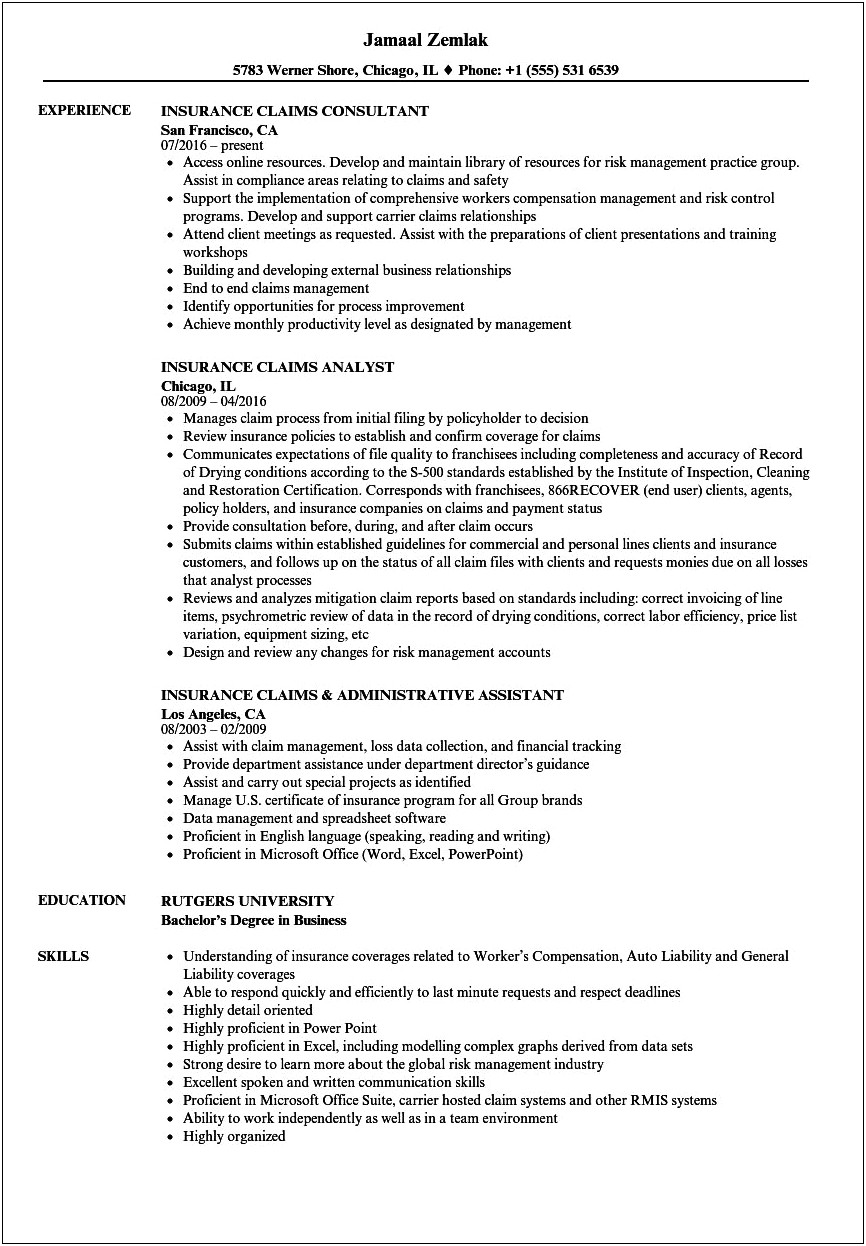Health Insurance Project Description For Resume