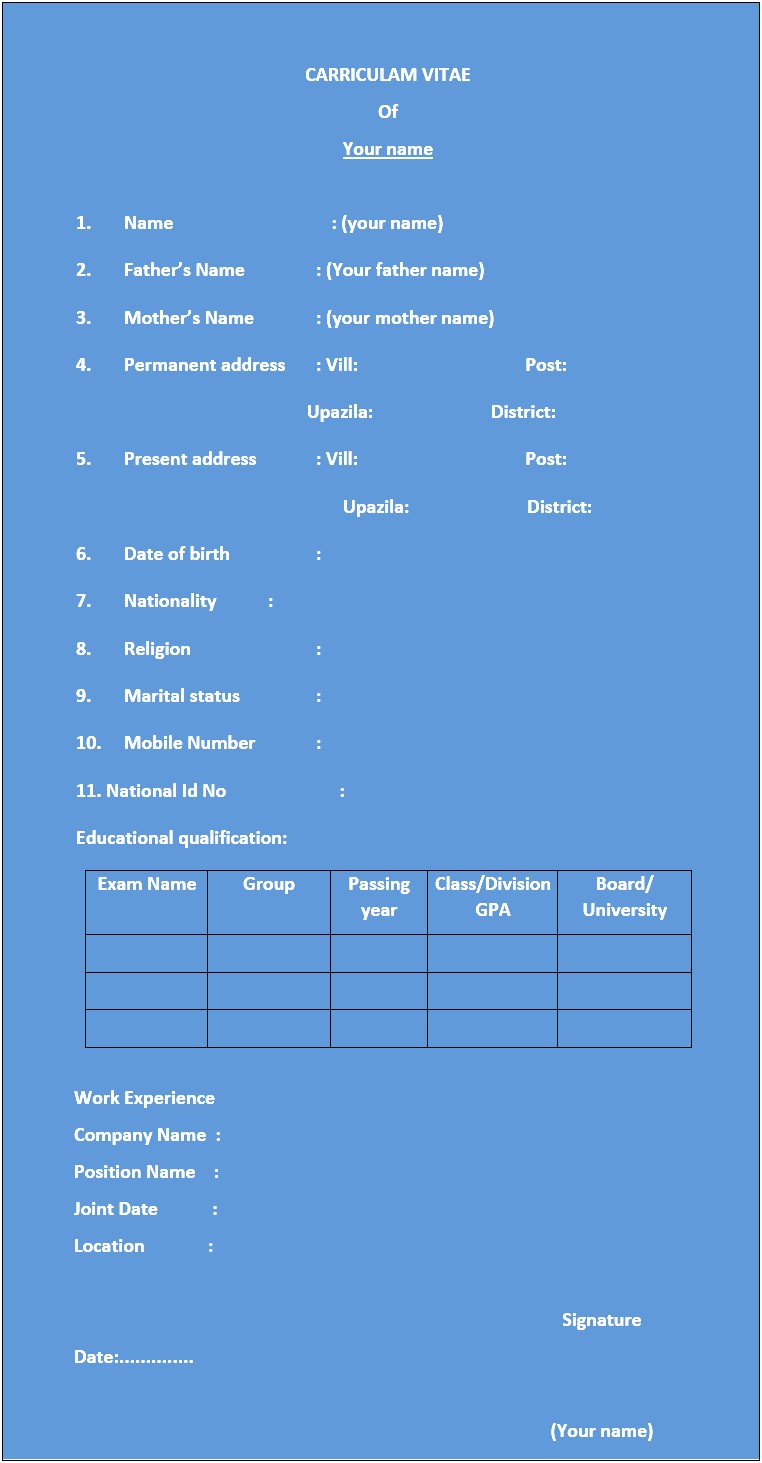 Help Writing Resume For Government Job