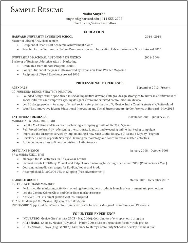 Hig School Student Resume Congressional Internship