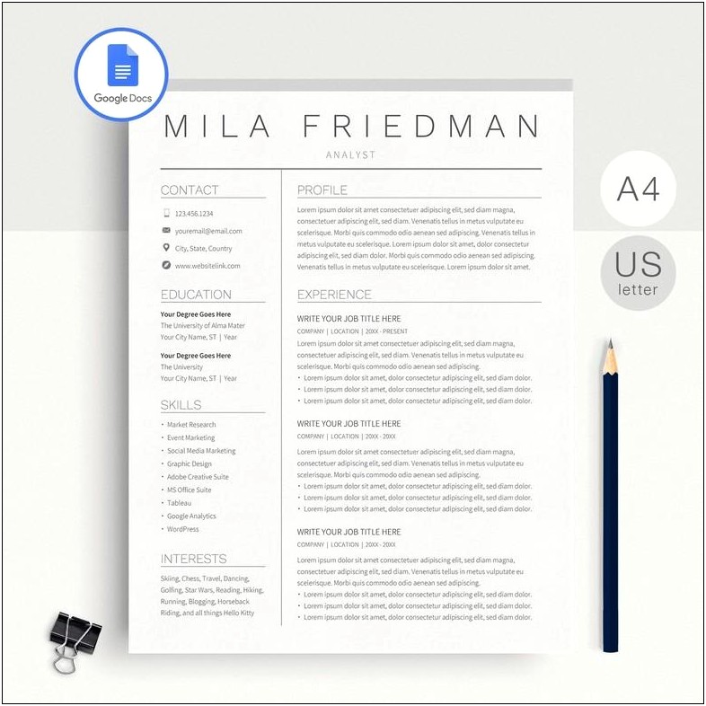 High School Resume For College Google Docs