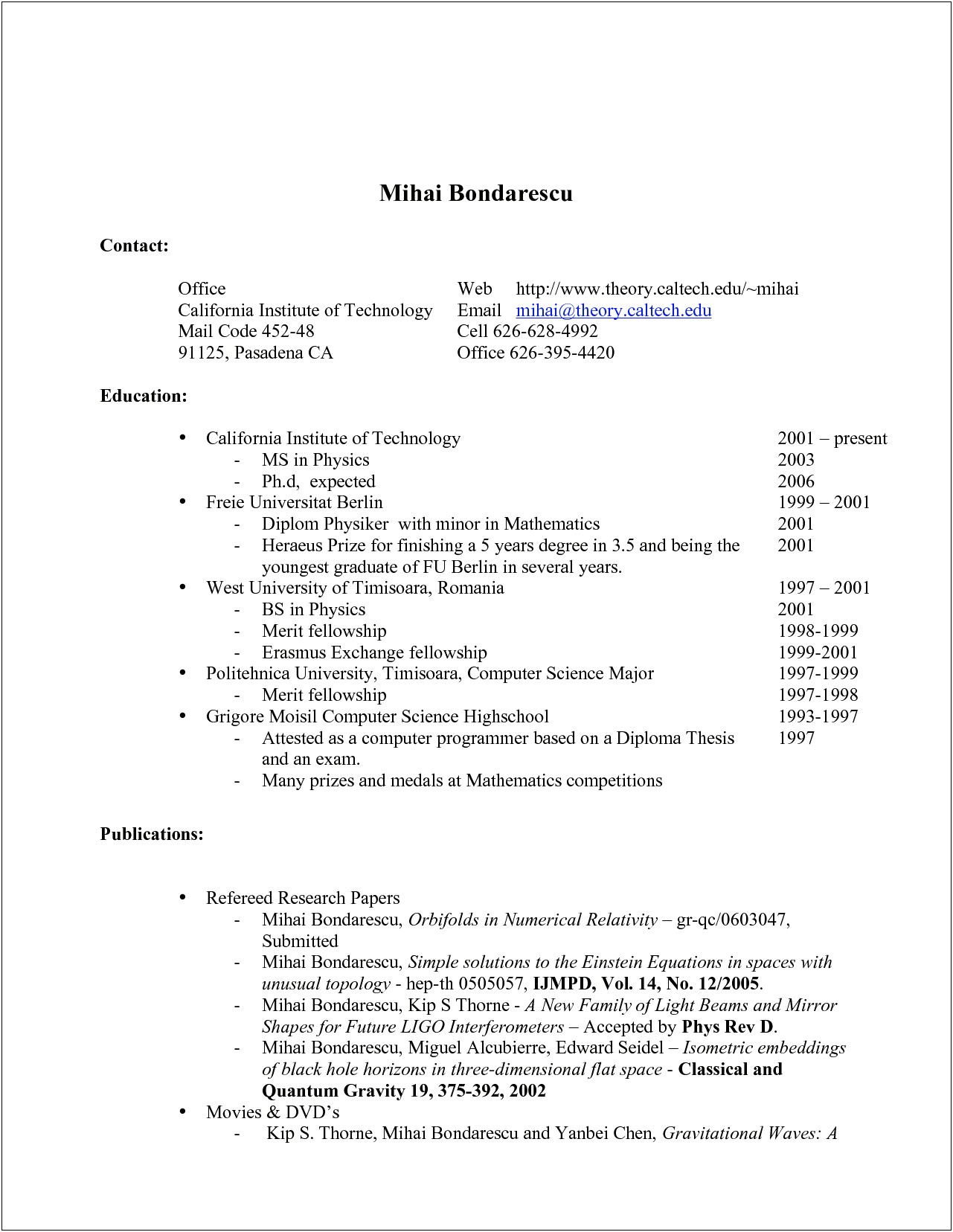 High School Resume For Students Format