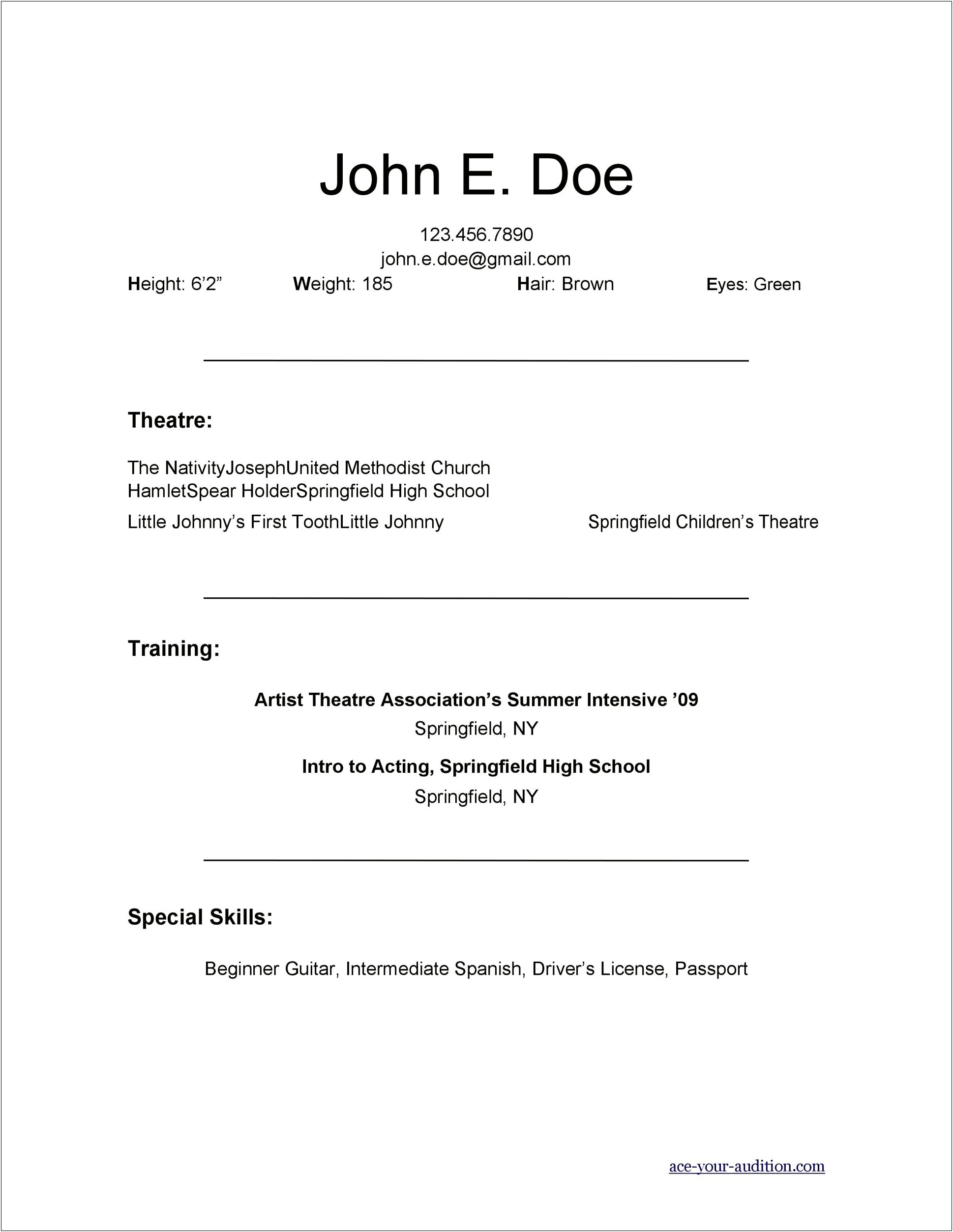 High School Resume Templayte Google Docs