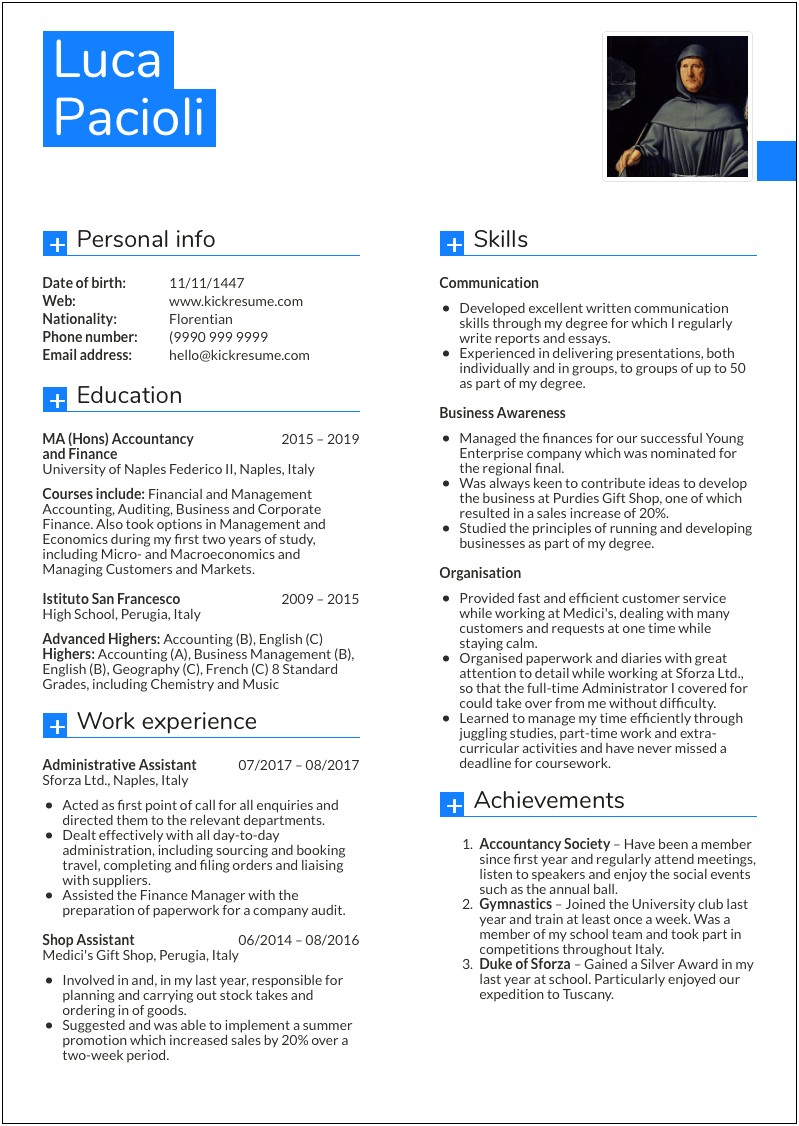 High School Student Resume 11 Grade