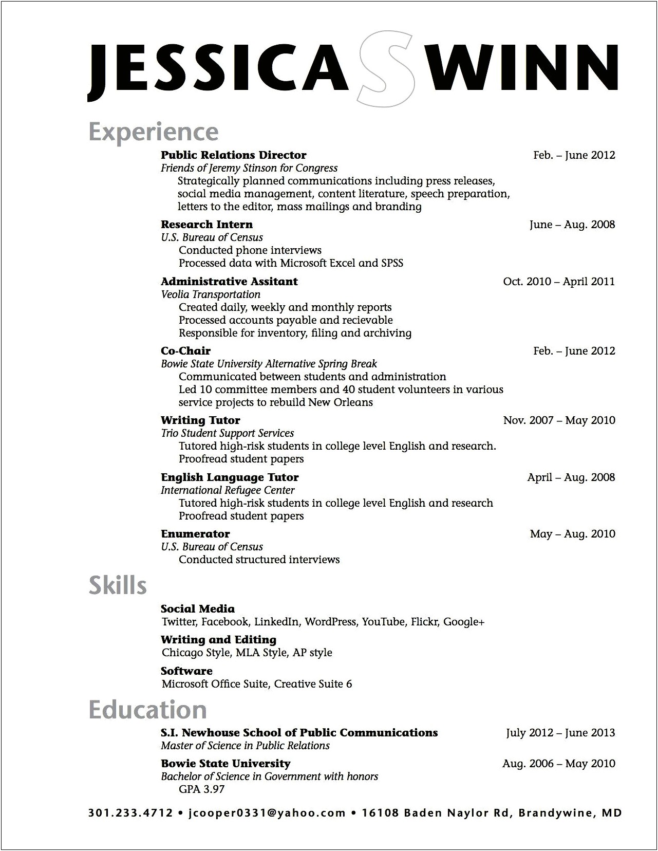 High School To College Resume Examples