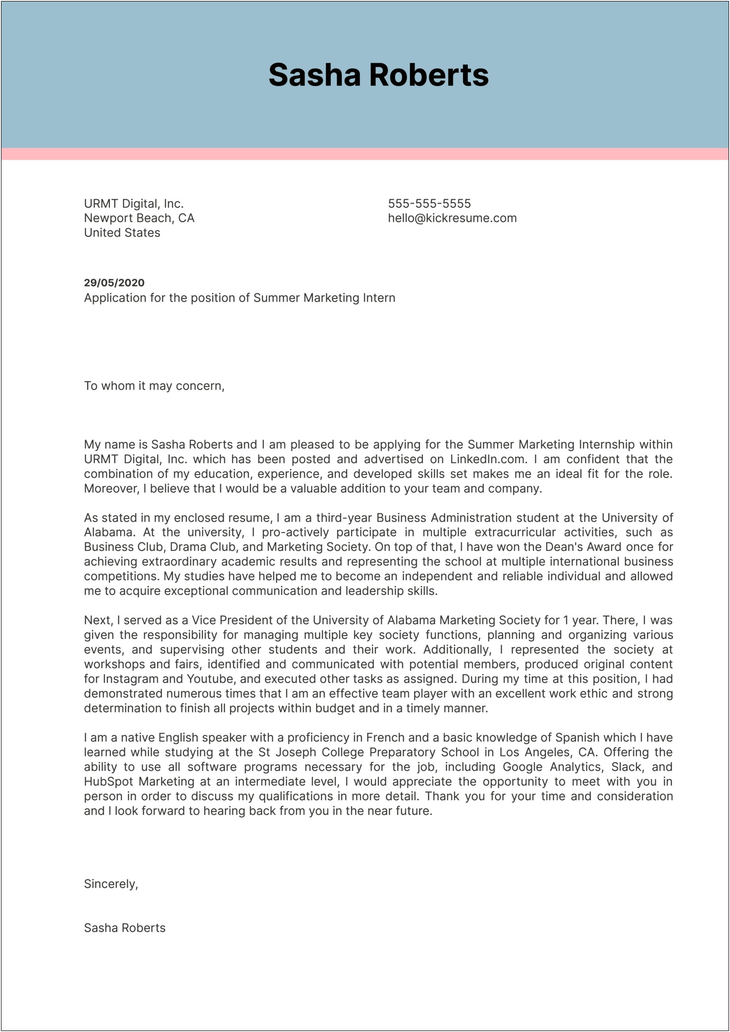 Higher Education Administration Resume Cover Letter