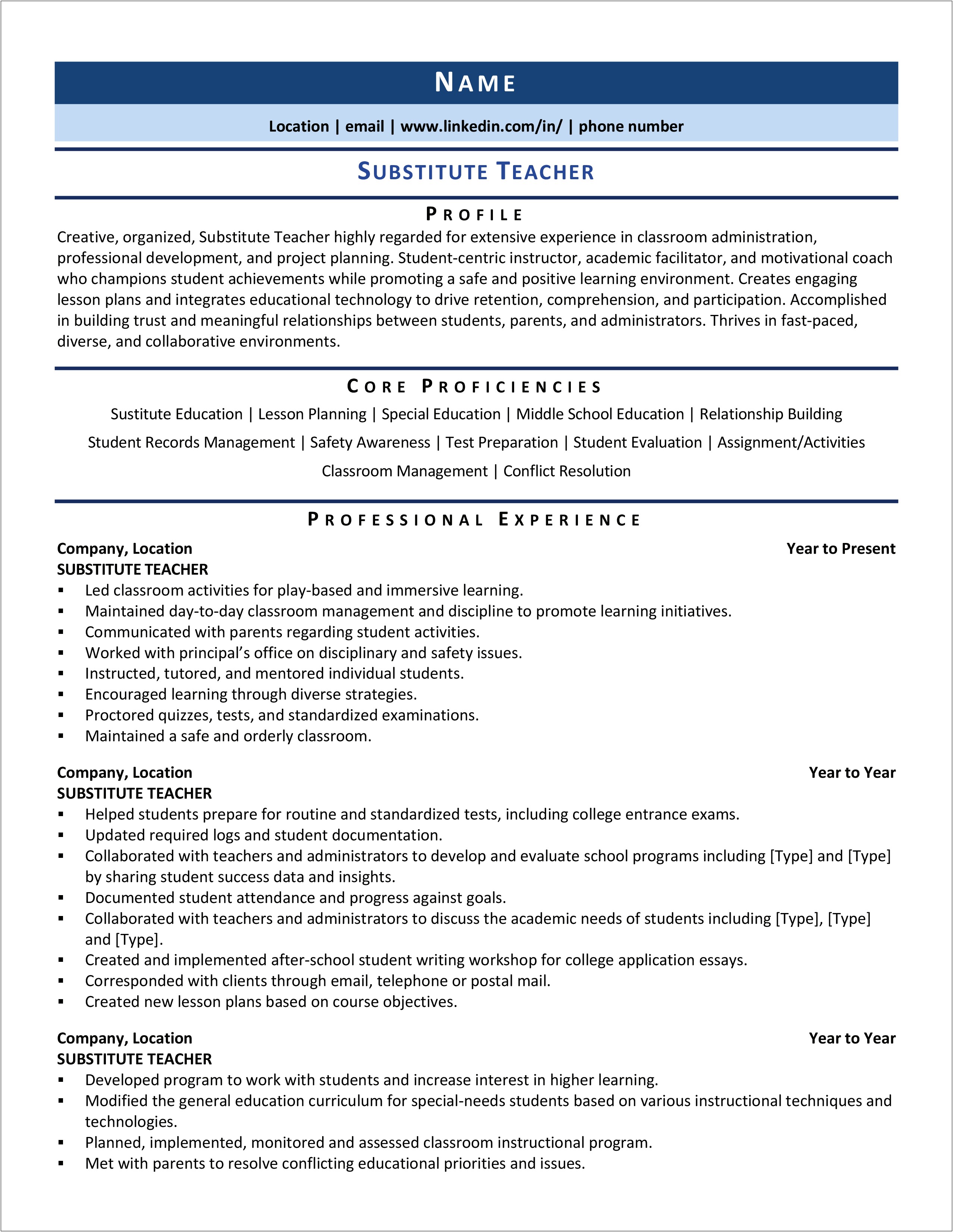 Higher Education Administrator Professional Summary Resume