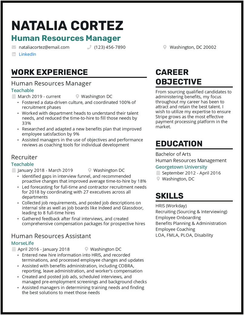 Hiring Manager Review Of Resume Submission