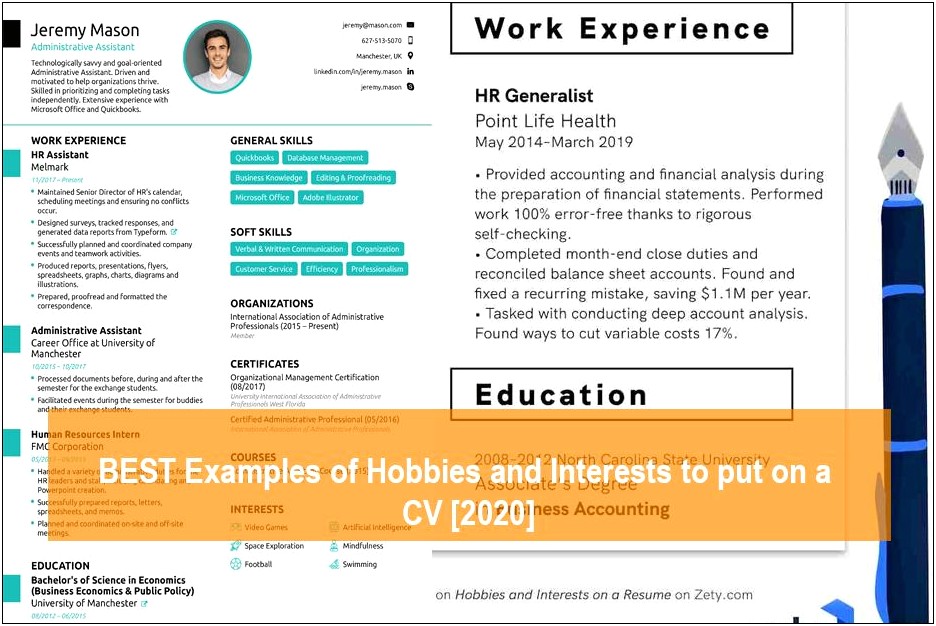 Hobbies To Put In A Resume