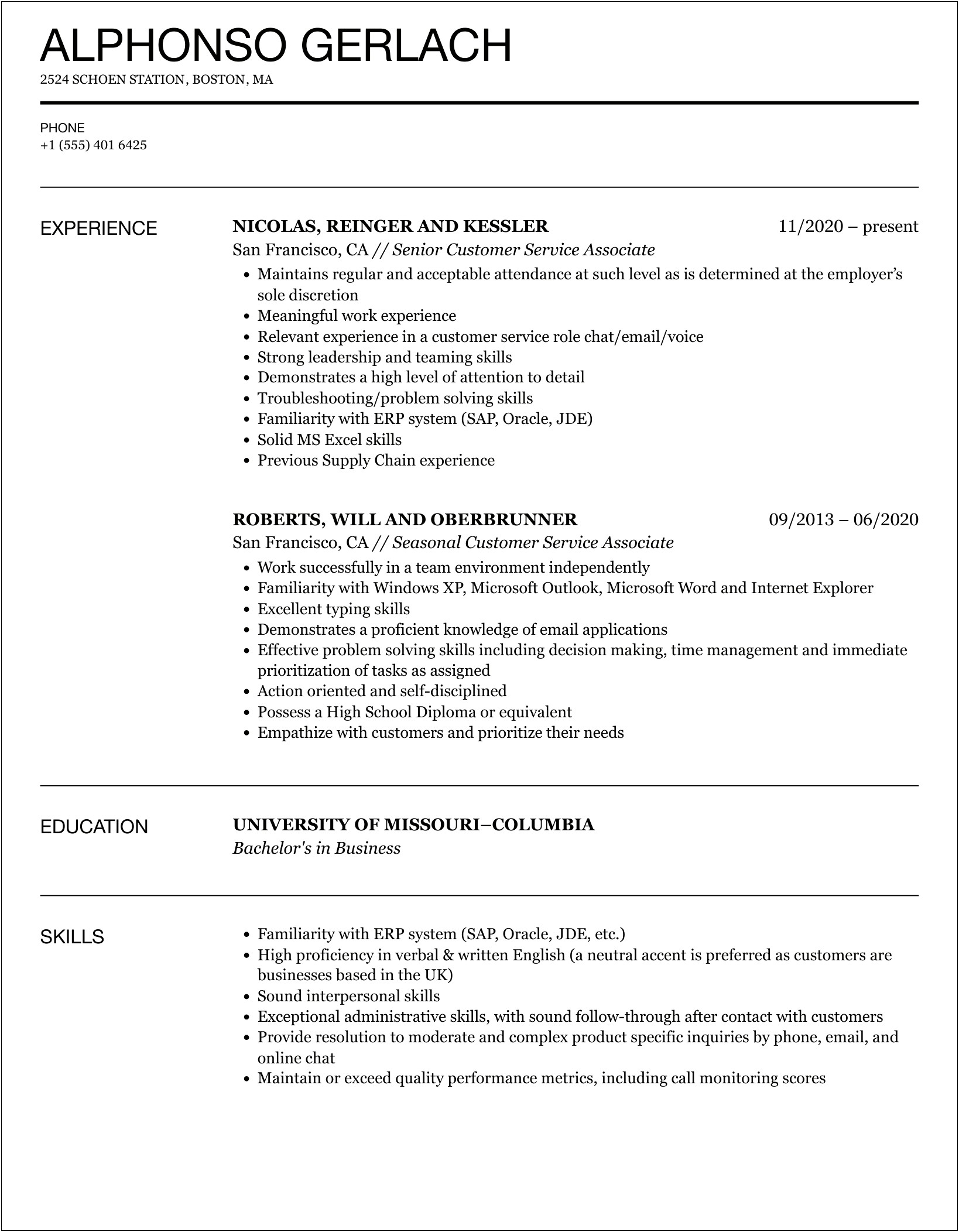 Home Depot Pro Associate Resume Example