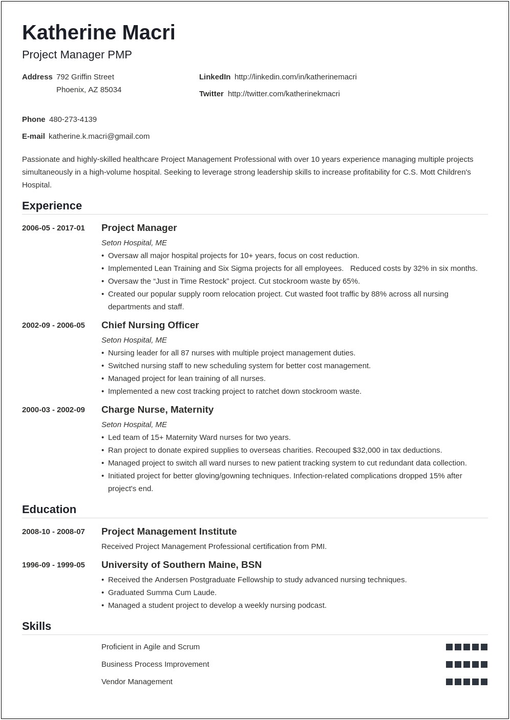 Impressive Management Bullet Points For A Resume