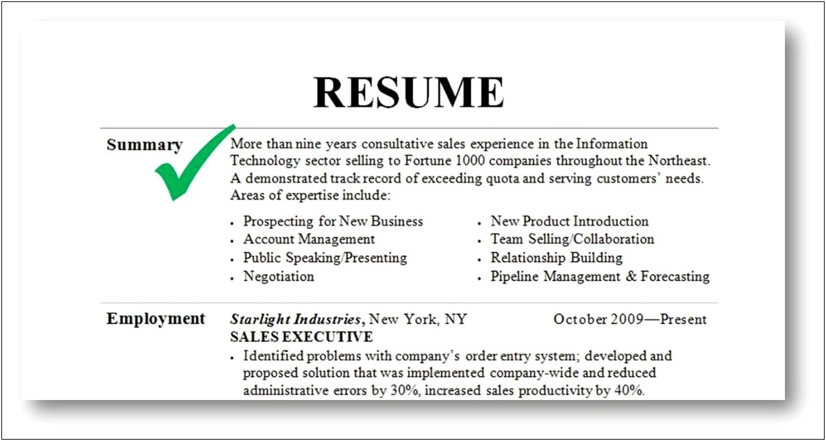 Including An Objective On Your Resume