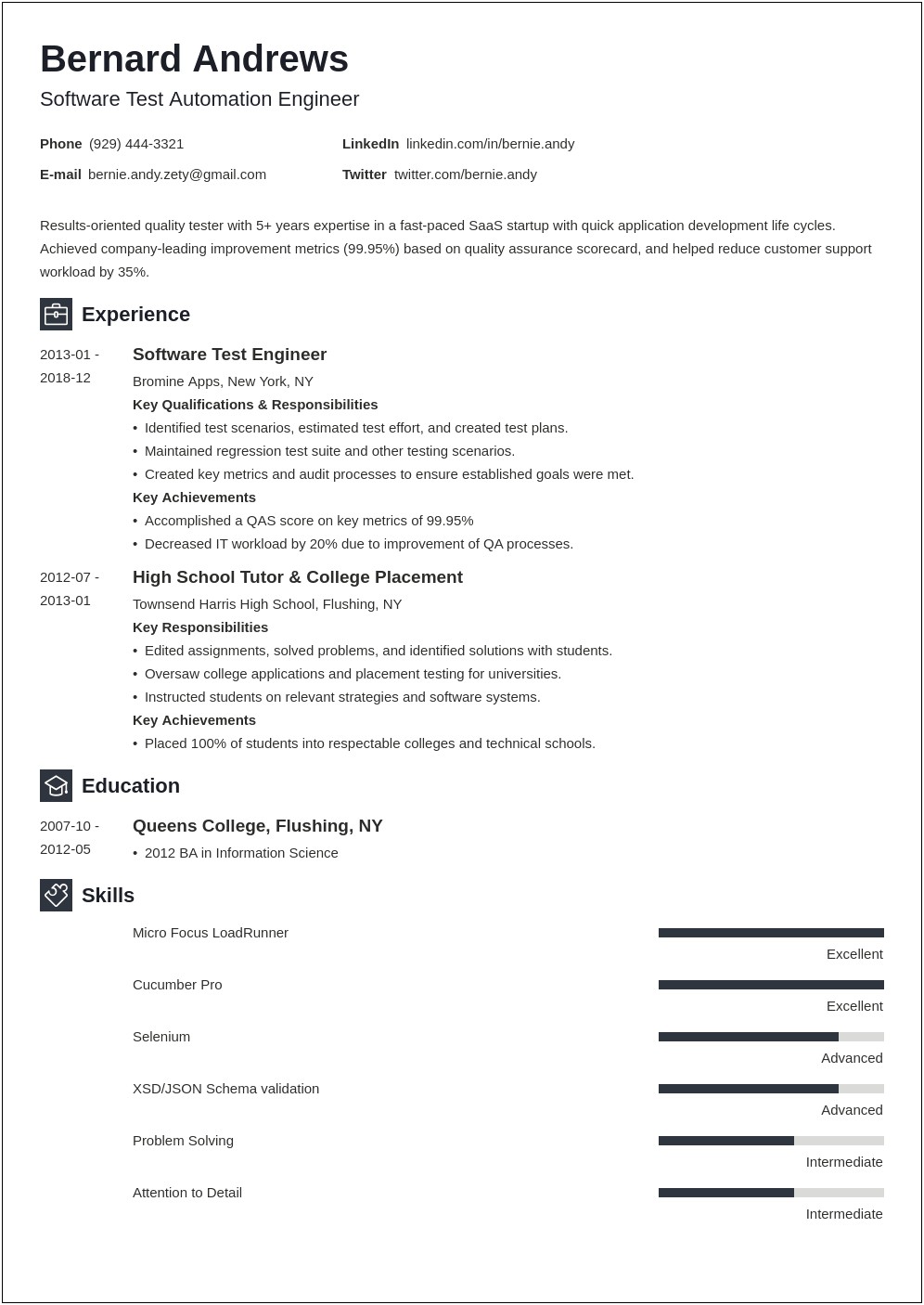 Indeed Sample Resume For Quality Engineer