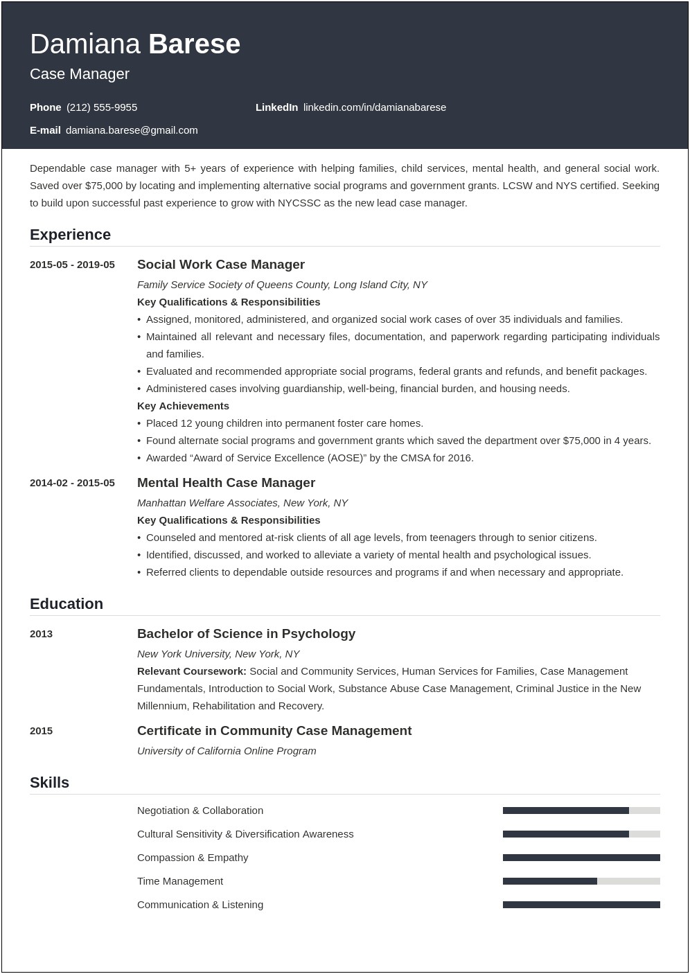 Injury Evaluation Experience Examples For Resume