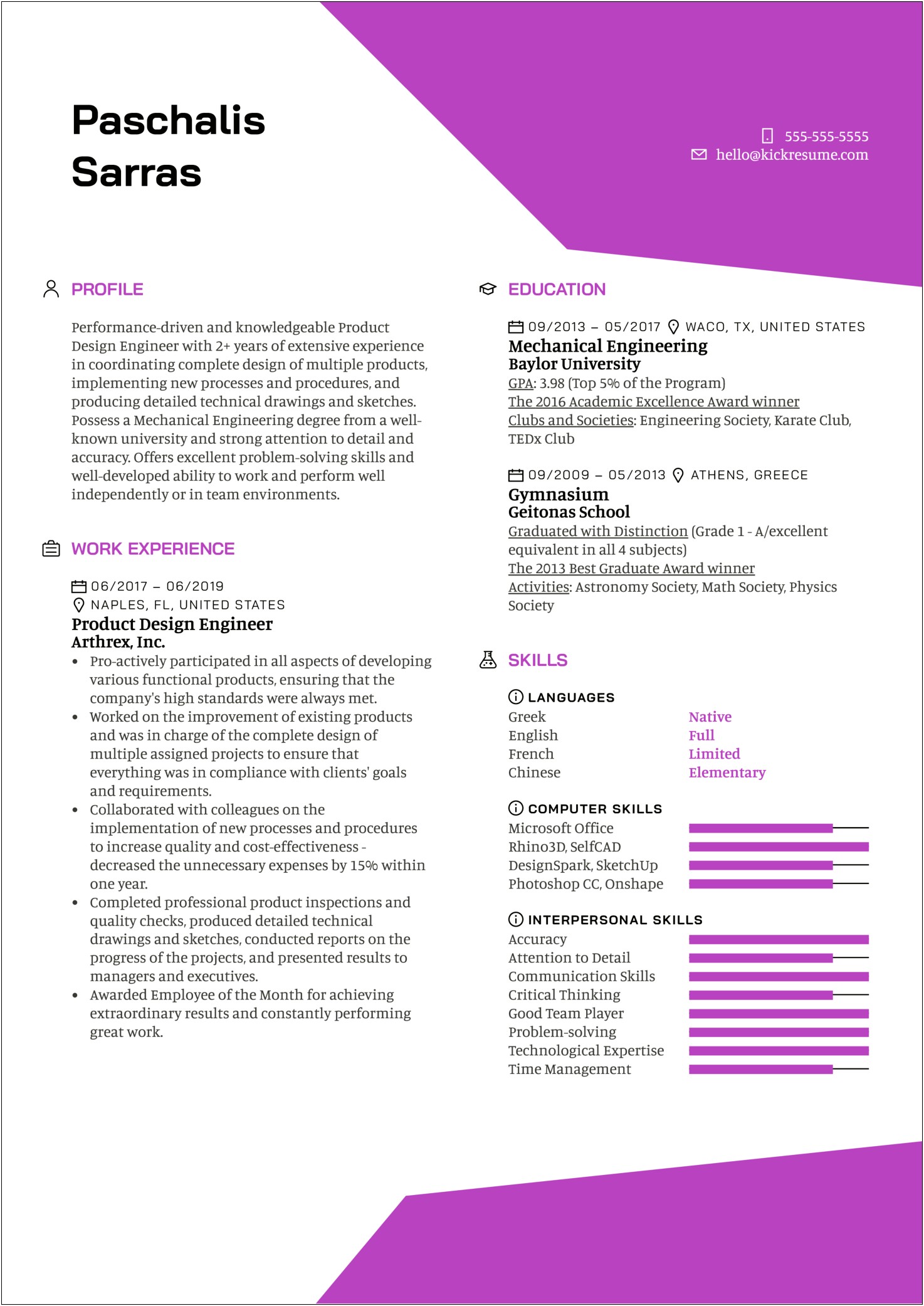 Interior Designer Resume Objective For Fresher