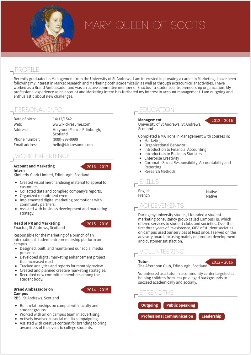 International Relations Entry Level Job Resume Templates