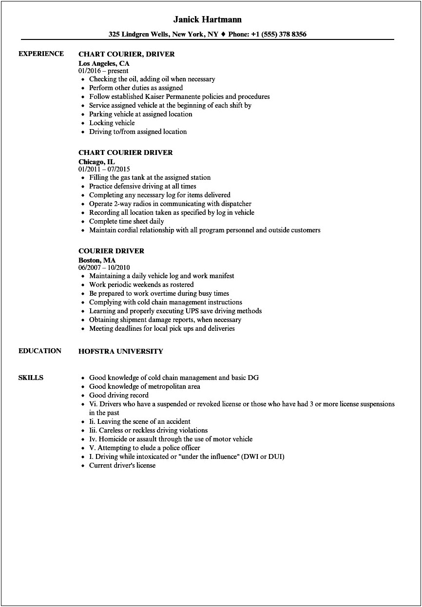 Is Being A Ups Drive Good On Resume