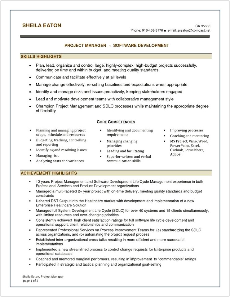 Is Ms Project Separate Skill From Visio Resume