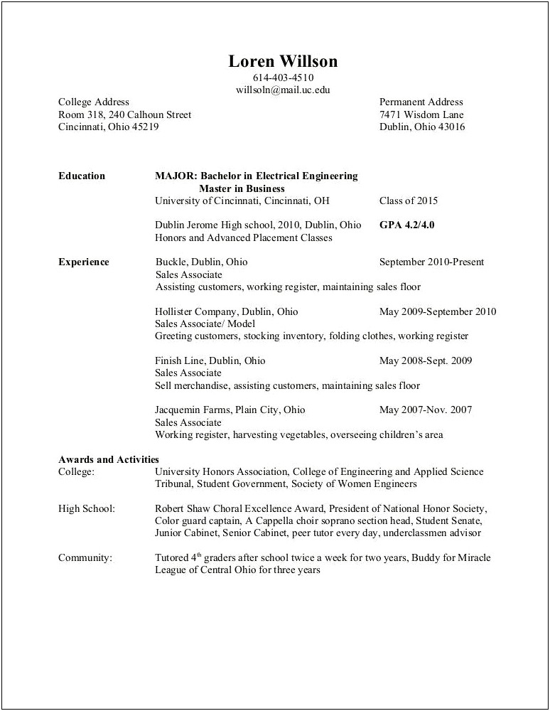 Is Student Government Good For Engineering Resume