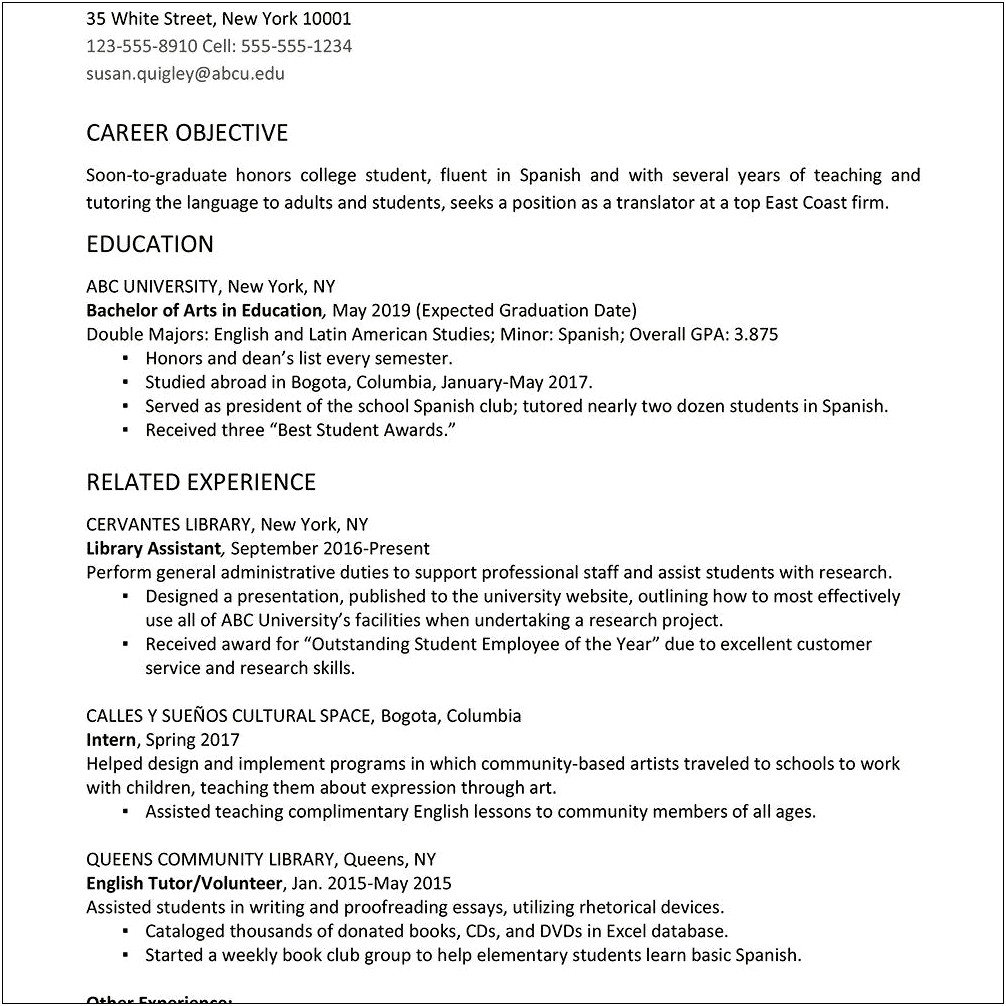 Is The Word Graduate Capitalized In Resume