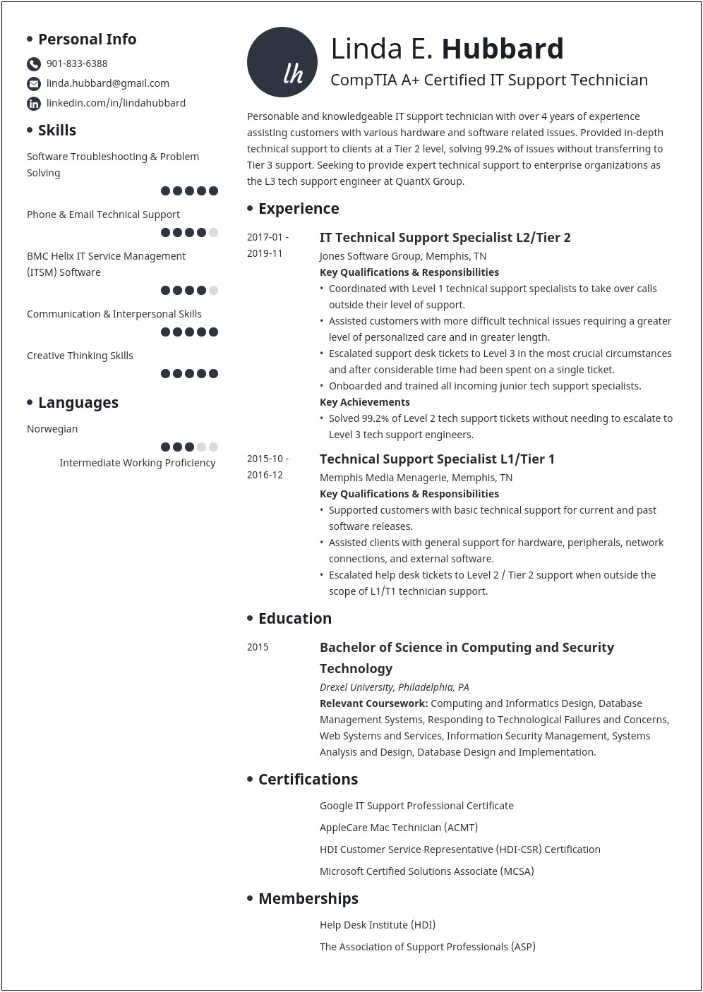 It Support Special Resume Summary Examples