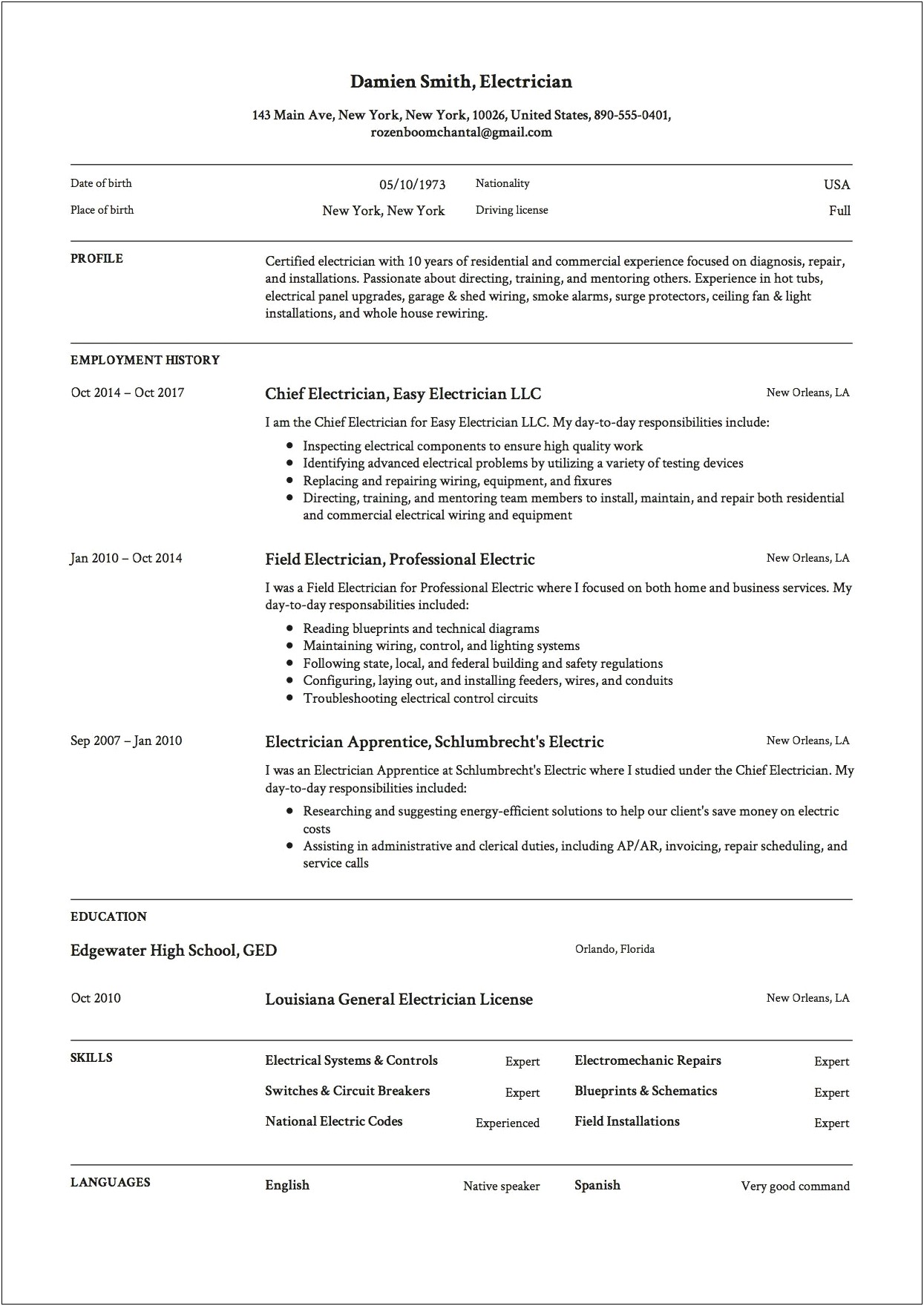 Iti Fitter Sample Resume Free Download