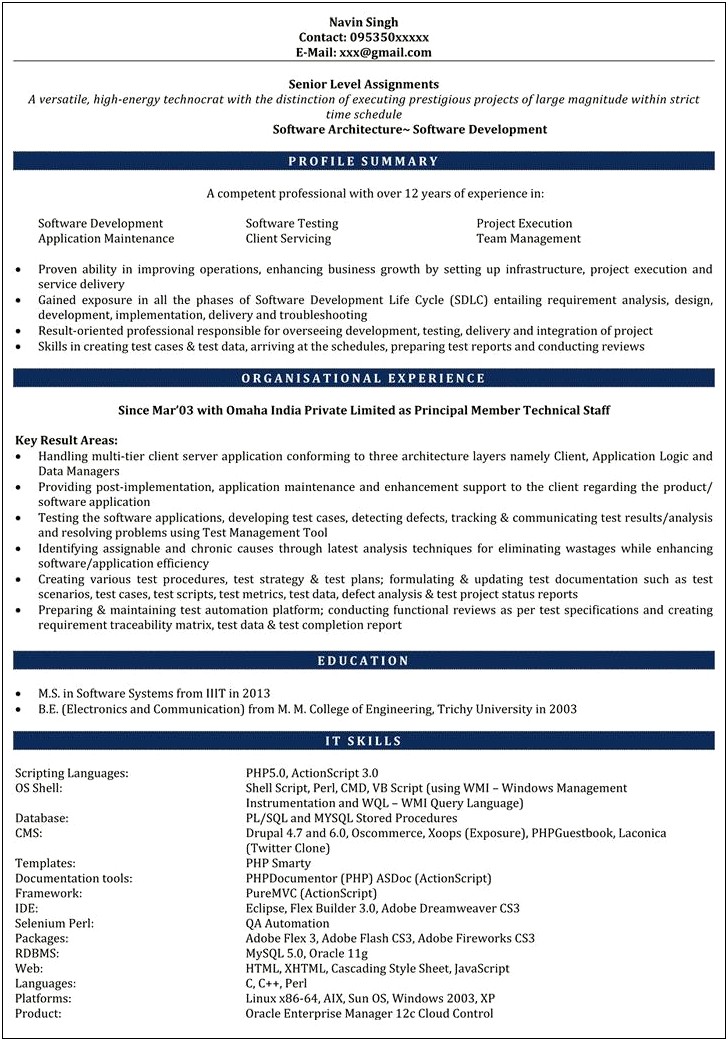 Java 5 Years Experience Resume Download