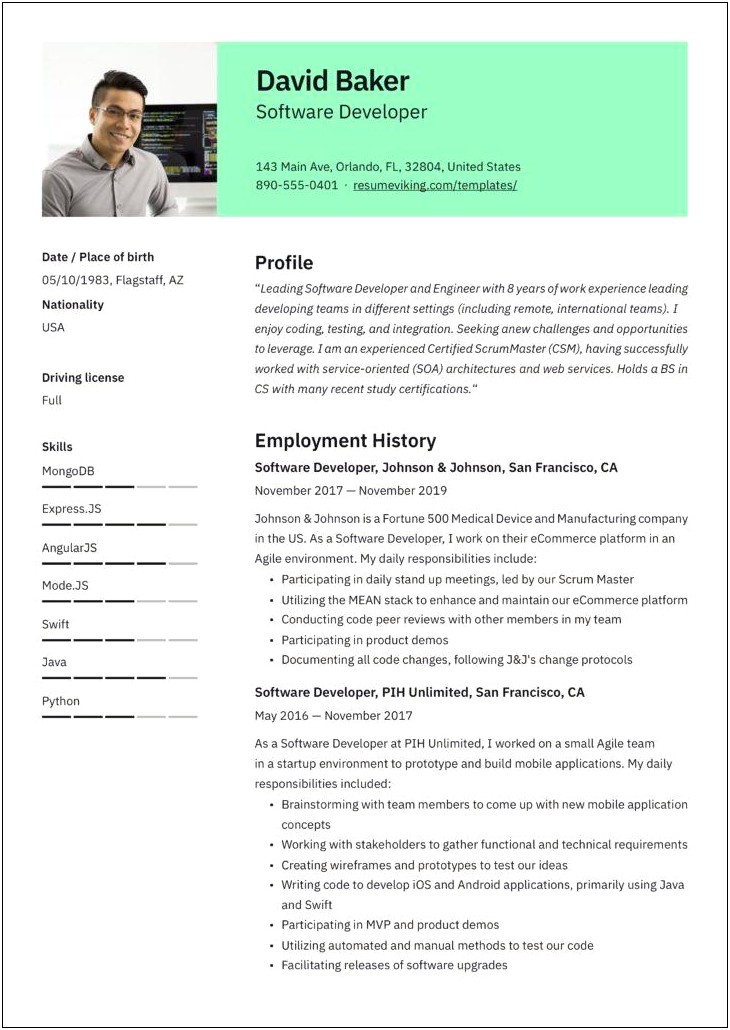 Java Sample Resume 10 Years Experience