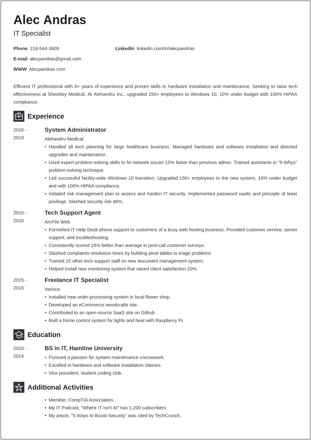 Job Description For Tick Tech Resume