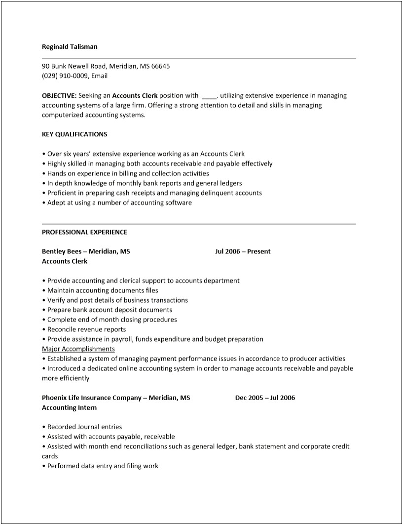 Job Description Resume Examples For Courtesy Clerk