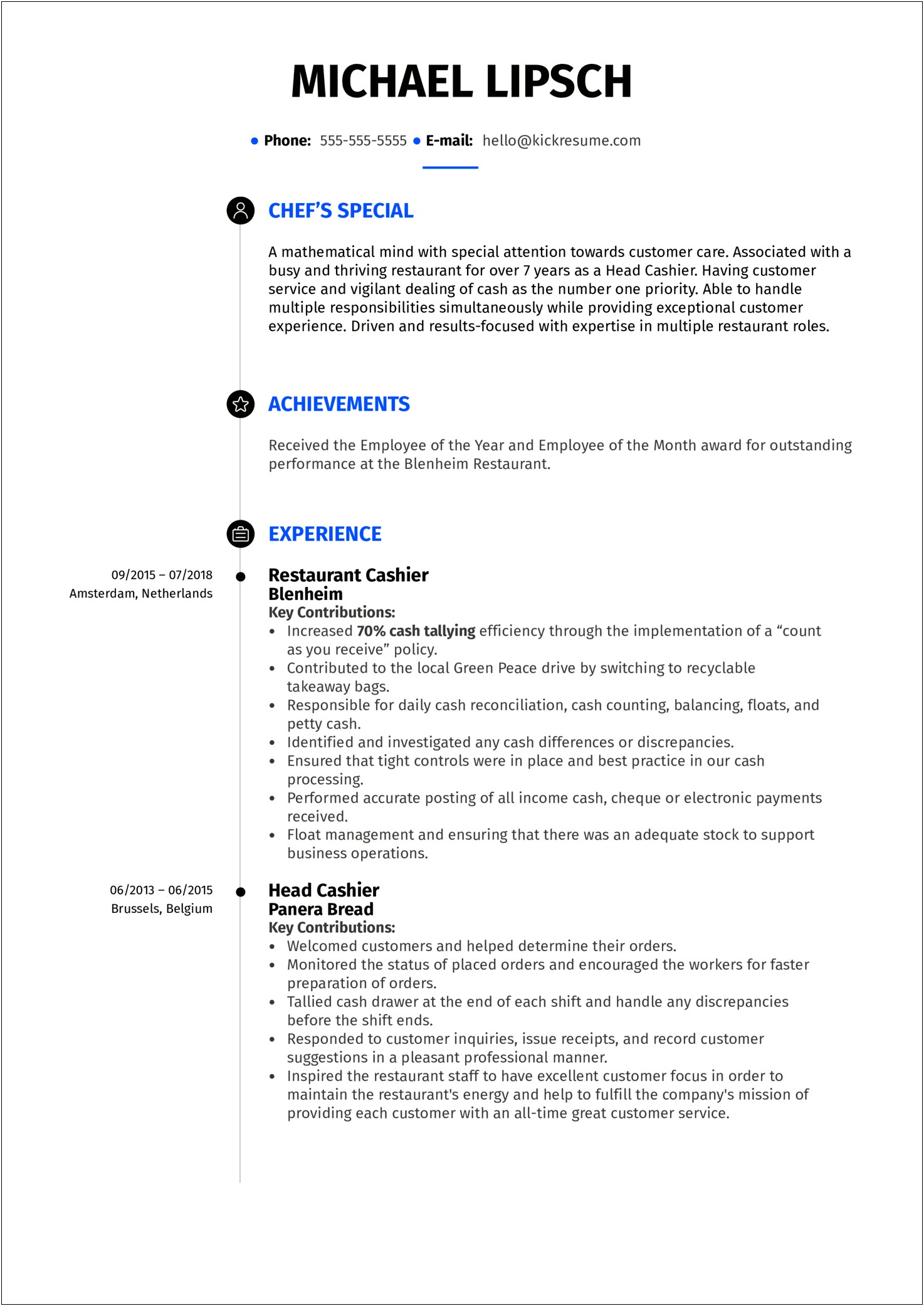 Job Descriptions For Cashier Job On Resume