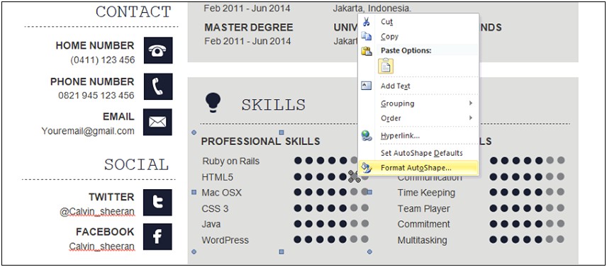 Key Holder Duties To Put O A Resume