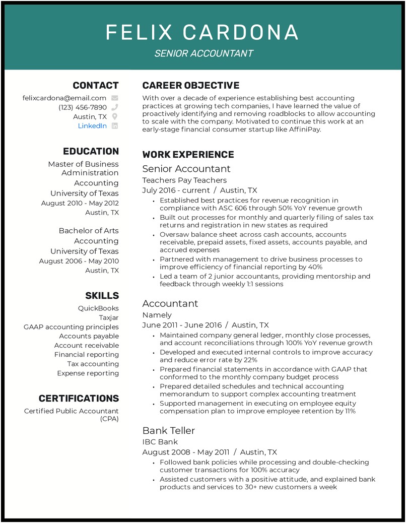 Key Skills And Abilities For Accountant On Resume